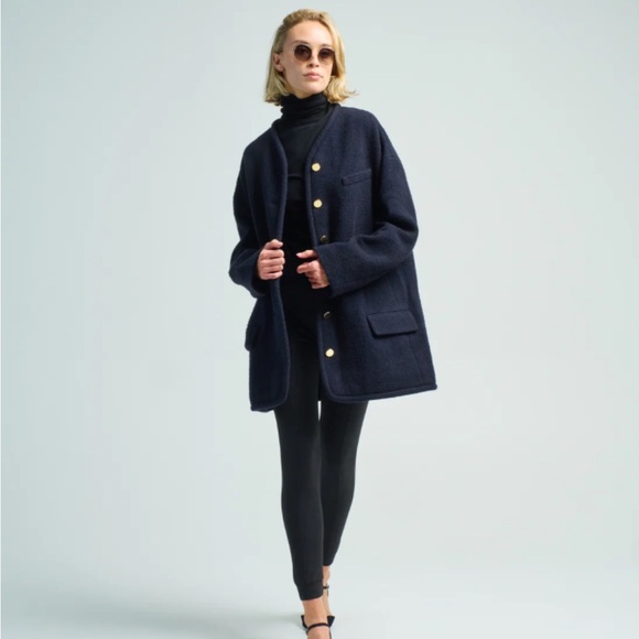 Tibi Majeur Boucle Cardigan Car Coat - Picture 2 of 12